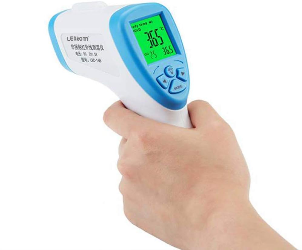 CNluca 1PCS Digital Infrared Thermometers Hand Held LCD Screen Ear Forehead Human Body Hygrometer Temperature Measurement Tool Household