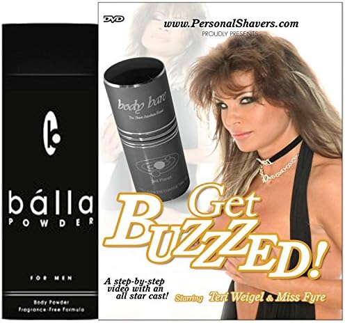 Fragrance Free Balla Powder Talc for Men - with pubic shaving DVD included