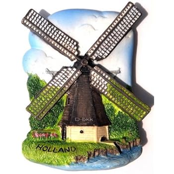 Wind Mill. Holland. Netherland, Souvenir Thailand 3d High Quality Resin TOY Fridge Magnet Free Ship