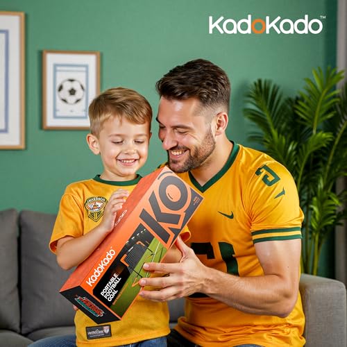 KadoKado Set of 2 Foldable and Portable Children's Football Goals, Outdoor Children's Football Goals with Carry Bag 120 x 90 x 90 cm Cages and Mini Goals, Ideal for the Garden