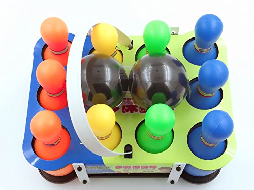 image for Xing-Rui 10 Pin Multi-Color Deluxe Plastic Bowling Set for Kids with S