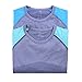 B.BANG Women's Running Athletic Wear Long Sleeve Yoga Seamless Sports Shirts with Thumb-Hole（Green+Blue M）