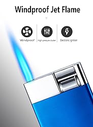 Torch Lighter, Windproof Butane Lighter, Lever-Type