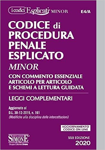 Codice Di Procedura Penale Esplicato Con Commento Essenziale Articolo Per Articolo E Schemi A Lettura Guidata Leggi Complementari Amazon It Aa Vv Libri