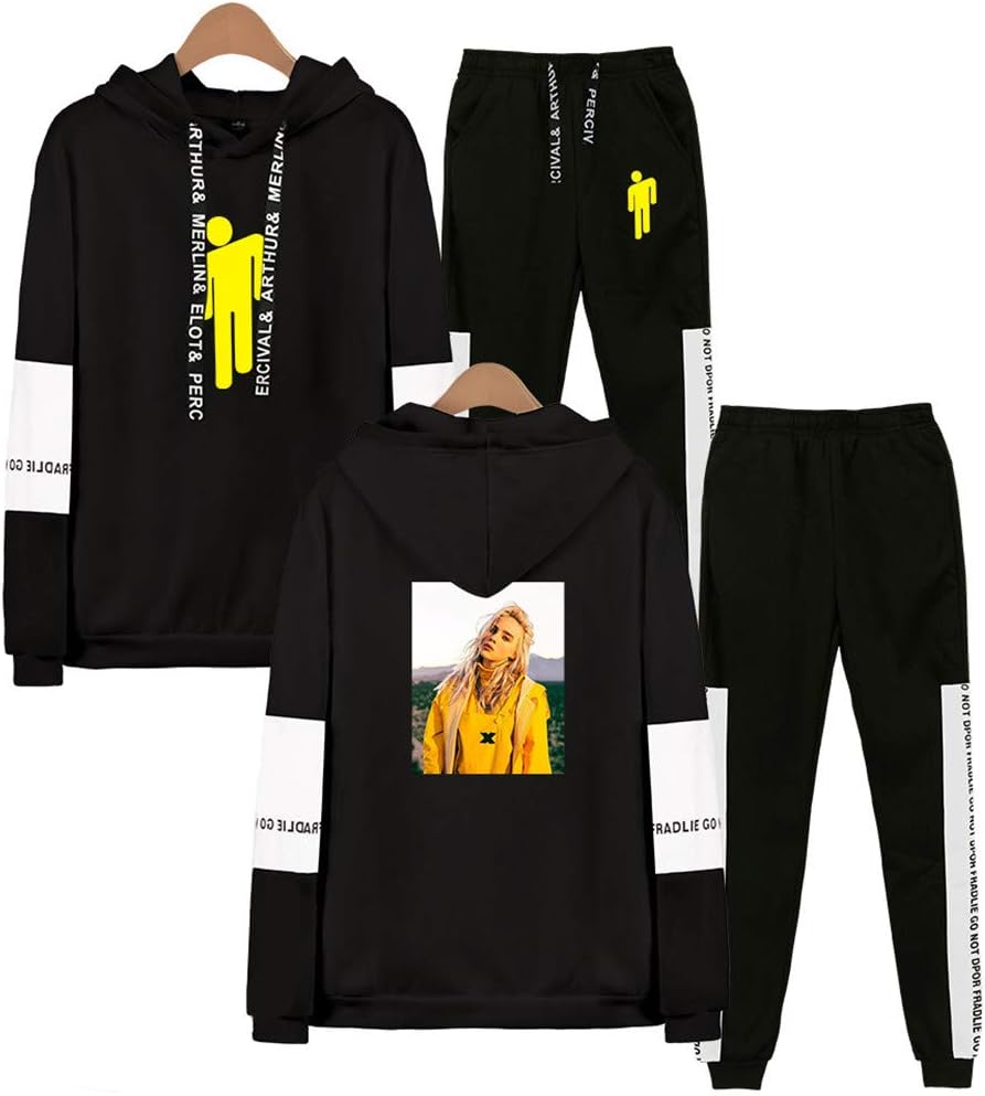 Billie Eilish Casual Sports Suit Set Hoodies & Sweatshirts and Pants Suit