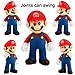 PantShop Super Mario Toys - Mario & Luigi Figurines - Yoshi & Mario Bros Action Figures - Set of 3 Mario PVC Toy Figures for Kids & Adults - Premium Cake Toppers + 2 Keychains - Great Geek Present