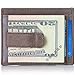 Alpine Swiss Mens Leather Money Clip Front Pocket Wallet Gray