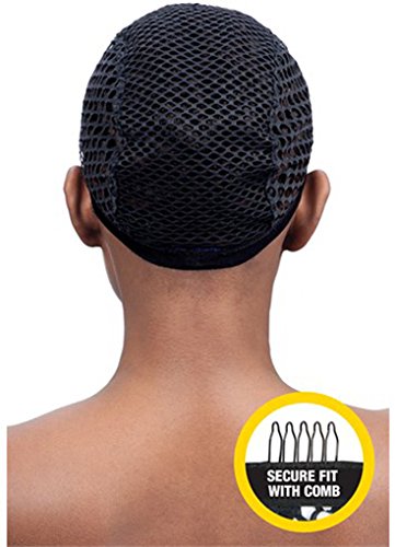 Shake N Go Freetress Crochet Wig Cap with Combs Diamond Shape Net (2 Pack)