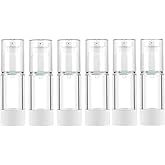 LONGWAY 1 Oz 30ML Clear Airless Cosmetic Cream Pump Bottle Travel Size Dispenser Refillable Containers/Foundation Travel Pump