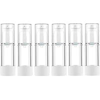 longway 1 Oz 30ml Clear Airless Cosmetic Cream Pump Bottle Travel Size Dispenser Refillable Containers/Foundation Travel Pump
