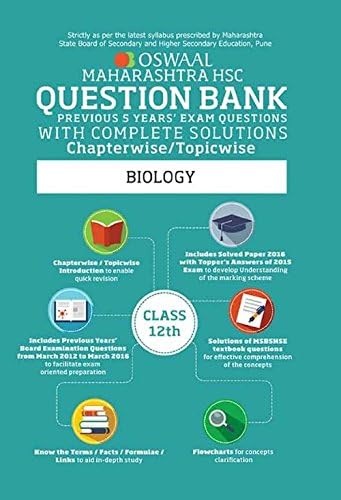 Oswaal Maharashtra HSC Question Bank with Complete Solution for Class 12 Biology