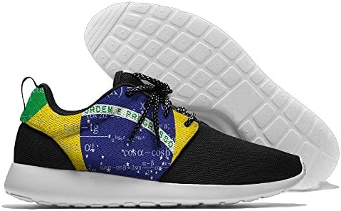 Brazilian Flag And Mathematical Formula Men Leisure Sneaker Casual Running Shose