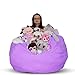 Kroco Stuffed Animal Storage Bean Bag Chair for Kids | Stuff´n sit Beanbags | Plush Toys Organizer Seat Holder | Toddlers Beanbags for Child Bedroom Extra Large - 38'' Purple Cotton