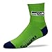For Bare Feet NFL Seattle Seahawks Men's Team Quarter Socks, Large