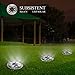 Solar Powered Ground Lights,LED Solar Path Lights Outdoor Waterproof Garden Landscape Spike Lighting for Yard Driveway Lawn Pathway Walkway Disk Lights (Warm White)