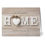All Occasion Greeting Cards - 36 Pack - Welcome Home Anniversary - 6 Unique Designs - KRAFT ENVELOPES INCLUDED - Blank Greeting Card - Glossy Cover Blank Inside - By Note Card Caf&eacute;