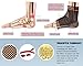 THX4COPPER Infused Compression Ankle Brace,Silicone Ankle Sleeve Support,Pain Relief from Plantar Fasciitis, Achilles Tendonitis-Reduce Foot Swelling&Prevent Ankle Injuries-Single-Small
