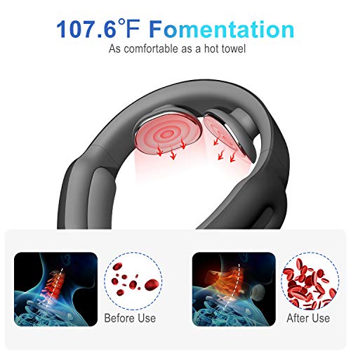 Electric Pulse Neck Massager, Intelligent Neck Massager with Heat, 3