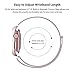 Apple Watch Band, 38mm with Metal Case Milanese Loop Magnetic Mesh Stainless Steel - Shockproof Protective Screen Bumper w Anti-scratch Soft Rubber for iWatch Sport & Edition - Rose Gold