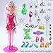 Total 120pcs - 20 Pack Clothes Party Gown Outfits for Barbie Dolls+ 100pcs Dolls Accessories Shoes Bags Necklace Mirror Hanger Tableware - The Greatfor Girl Birthday Christmas