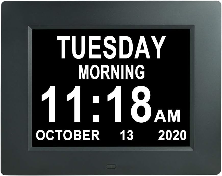 G-LTECK [Newest Version] Digital Calendar Day Clock,Extra Large Display with Battery Backup & 8 Alarms for Dementia,Alzheimer, Memory Loss,Vision Impaired,Senior/Elderly