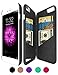 iPhone 6/6S Wallet Mirror Case for Girl -Bidear (TM) Creative Mirror Design with 3 Card Holder Slot Protective Hard Case for Apple iPhone 6 & iPhone 6S -4.7 Inch (Black)