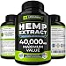 Hemp Oil Capsules 40000MG - Best for Anxiety & Stress Relief - Hemp Seed Oil Capsules Made in USA - 100% Natural Anti Inflammatory, Mood & Immune Support - Good for Skin, Hair & Nails - Omega 3 primary