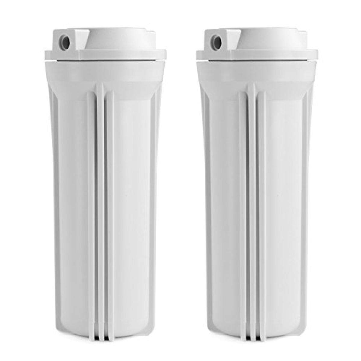 iSpring HW12X2 Water Filter Housings for Reverse Osmosis Systems, 10" Inch, 2-Pack, White