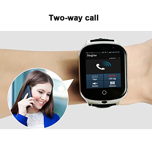 3G WiFi Phone Call GPS Smart Watch, Laxcido Real-time Tracking SOS GPS Tracker Watch, Geo-Fence Elderly GPS Watch Touch Screen Camera Step Counter Kids GPS Watch SOS Alarm Anti-Lost GPS Watch - Thumbnail 3