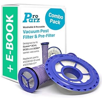 Replacements Filters for Dyson DC41, DC65, DC66, Ball, Animal and Multi Floor - HEPA Class H13 - Includes Bonus E-Book - Replaces Parts 920769-01 and 920640-01 - Combo Pack