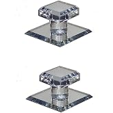 Mirart Pull Handle, Self Stick Small Square Acrylic Mirror Beveled Knob (2 Pack)
