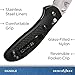 Benchmade 551 Griptilian Plain Drop-Point Satin Finish Knife (Black Nylon Handle)