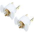 A ABSOPRO Headlight Headlamp Bulb Socket Adapter 33116-SD4-961 for Honda CR-V 2005-2006 Plastic White (Set of 2)