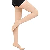 Wegitcs 20-30 mmHg Compression Stockings for Women & Men,Thigh High Medical Compression Socks,Support Graduated Compression Hose Sock for Treatment Varicose Veins Swelling-Closed Toe/Open Toe/Footless