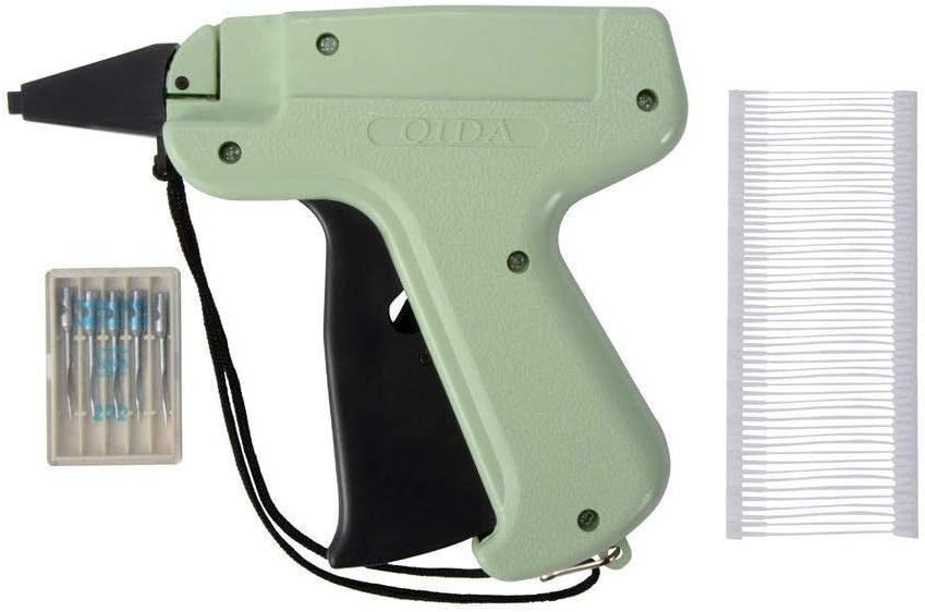 SENRISE Tag Gun Standard Price/Label/Clothes Tag Machine with 5 Stainless Steel Needles + 1000 Kimble Barbs 55mm for Store Clothing/Family/Markets Sales/Warehouses