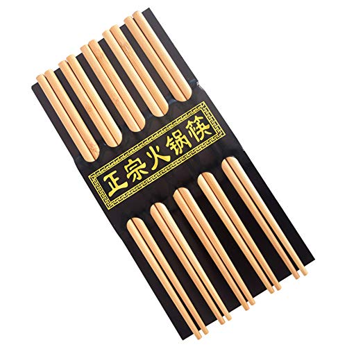 Walmeck- 5 Pairs Dishwasher Safe Bamboo Chopsticks No Lacquer No Odor Chinese Style Chopsticks for Eating and Cooking