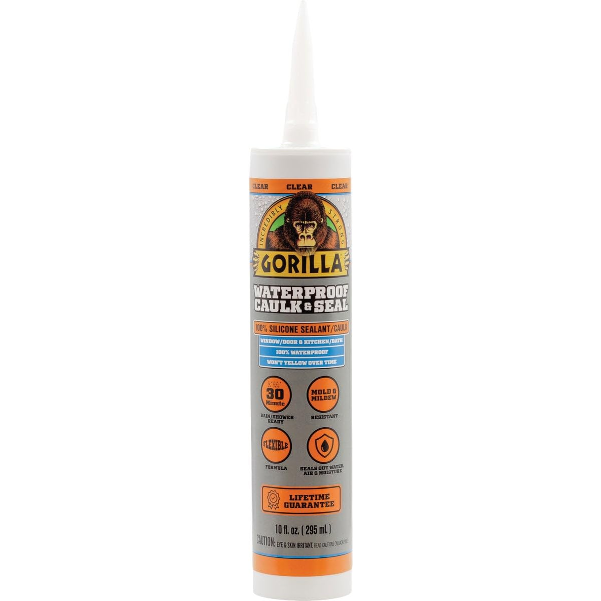 Photo 1 of Gorilla 10 Oz. Clear Caulk & Seal - 1 Each