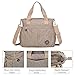 Tote Bag,Nylon Lightweight Handbags for Women with Multi-Pocketed by ZYSUN (A-Beige)