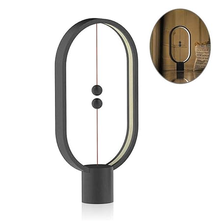 Heng Balance Lampe - LED Tischleuchte Magnetischer Mid-Air-Schalter, 2018 Balance Nachttishlampe Augenpflege [USB-betrieben] 