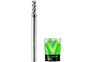 SHARPRO 4mm Shank End Mill Bits 3mm Cutting Dia. 4 Flutes AlCrN Coated Carbide Square CNC Milling Bits, Apply for Alloy Steel