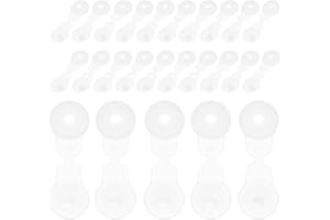 WIXGAOTK 200pcs White Plastic Wristband Buckles with QuickRelease Snap Clip Disposable Bracelet Fasteners for Events Parties 