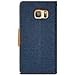 GOOSPERY Canvas Wallet for Samsung Galaxy S7 Edge Case (2016) Denim Stand Flip Cover (Navy) S7E-CAN-NVY