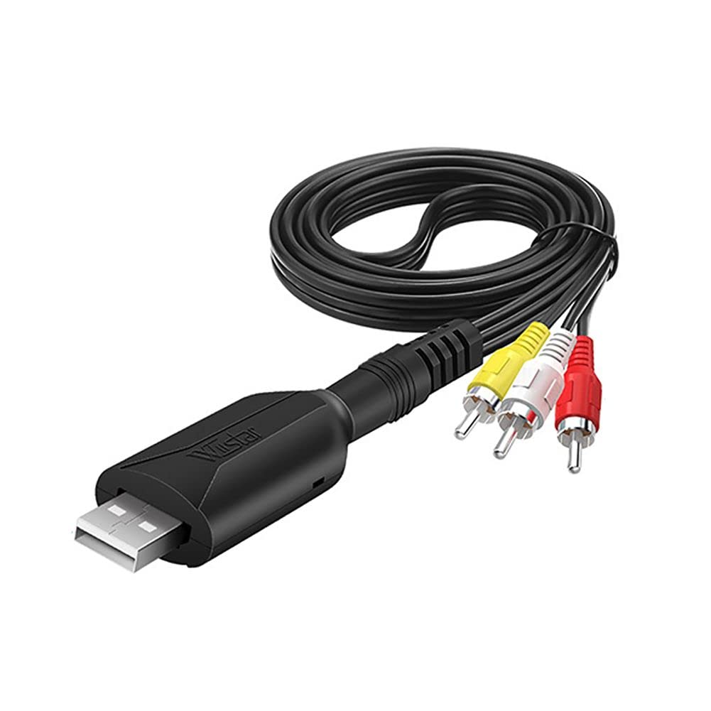 Jerilla Video Capture Card Cable USB2.0 RCA to USB Audio Video Capture Grabber VHS DVD AV to Digital Converter Adapter for PC, Laptop, Windows XP/2000/7/8/10/Vista, Mac OS