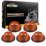 Partsam 5X Roof Running Cab Marker Light Amber Cover Lens/Base Compatible with Chevrolet/GMC C/K Series 1973 1974 1975 1976 1977 1978 1979 1980 1981 1982 1983 1984 1985 1986 1987 Pickup Truck