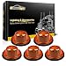 Partsam 5X Roof Running Cab Marker Light Amber Cover Lens/Base Compatible with Chevrolet/GMC C/K Series 1973 1974 1975 1976 1977 1978 1979 1980 1981 1982 1983 1984 1985 1986 1987 Pickup Truck