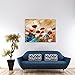 Wieco Art Blooming Poppies Extra Large Contemporary Colorful Flowers Pictures Paintings on Canvas Wall Art Modern Gallery Wrapped Floral Giclee Canvas Prints for Living Room Home Decorations XL
