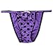 FEESHOW Men's Polka Dots Sissy Pouch Panties Bikini Briefs Crossdress Underwear Purple X-Large (waistline 29.0-48.0