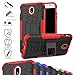 Galaxy J7 Pro J730G Case,Mama Mouth Shockproof Heavy Duty Combo Hybrid Rugged Dual Layer Grip Cover with Kickstand for Samsung Galaxy J7 Pro J730G 2017(with 4 in 1 Packaged),Red