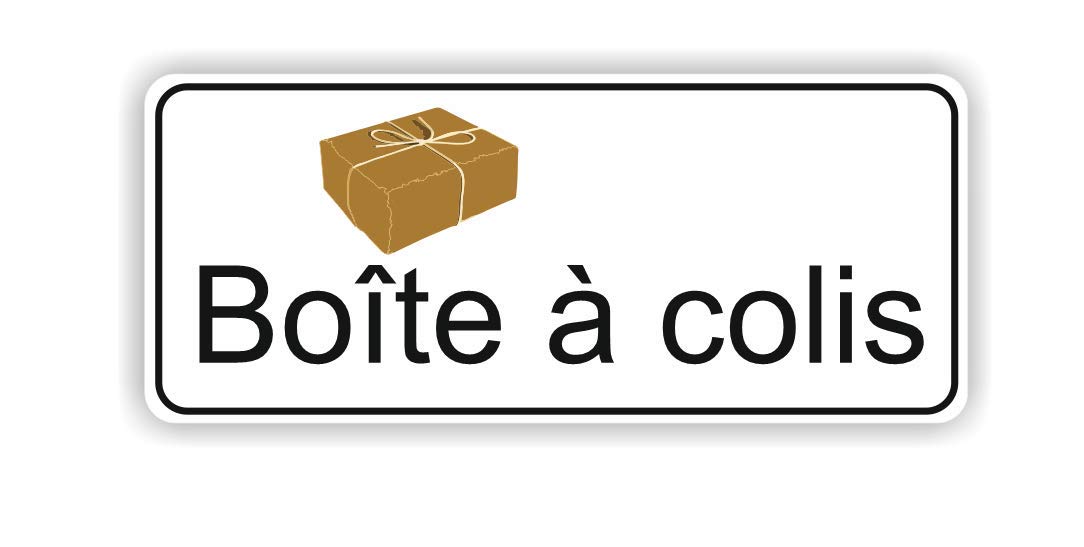 Generisch 1 x parcel box lettering sticker in French Boîte à colis decal for France (R 46/2/1) (10 x 4 cm).