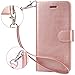 iPhone 7 Case, iPhone 8 Case, K-Moze iPhone 7 Wallet Case [4 Card Slots ] [Wrist Strap] [Stand Feature] PU Leather Flip Wallet Case Cover for iPhone 7 (4.7)/iphone 8- Rose Gold